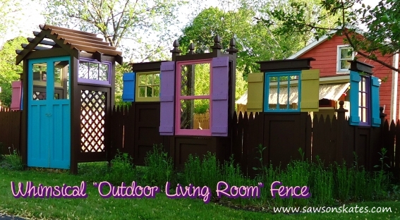 Whimsical Outdoor Living Room Fence sos