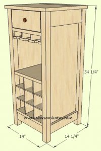 How to make a DIY Wine Cabinet Measurements - Free Plans