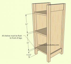 How to make a DIY Wine Cabinet Shelf Spacing - Free Plans