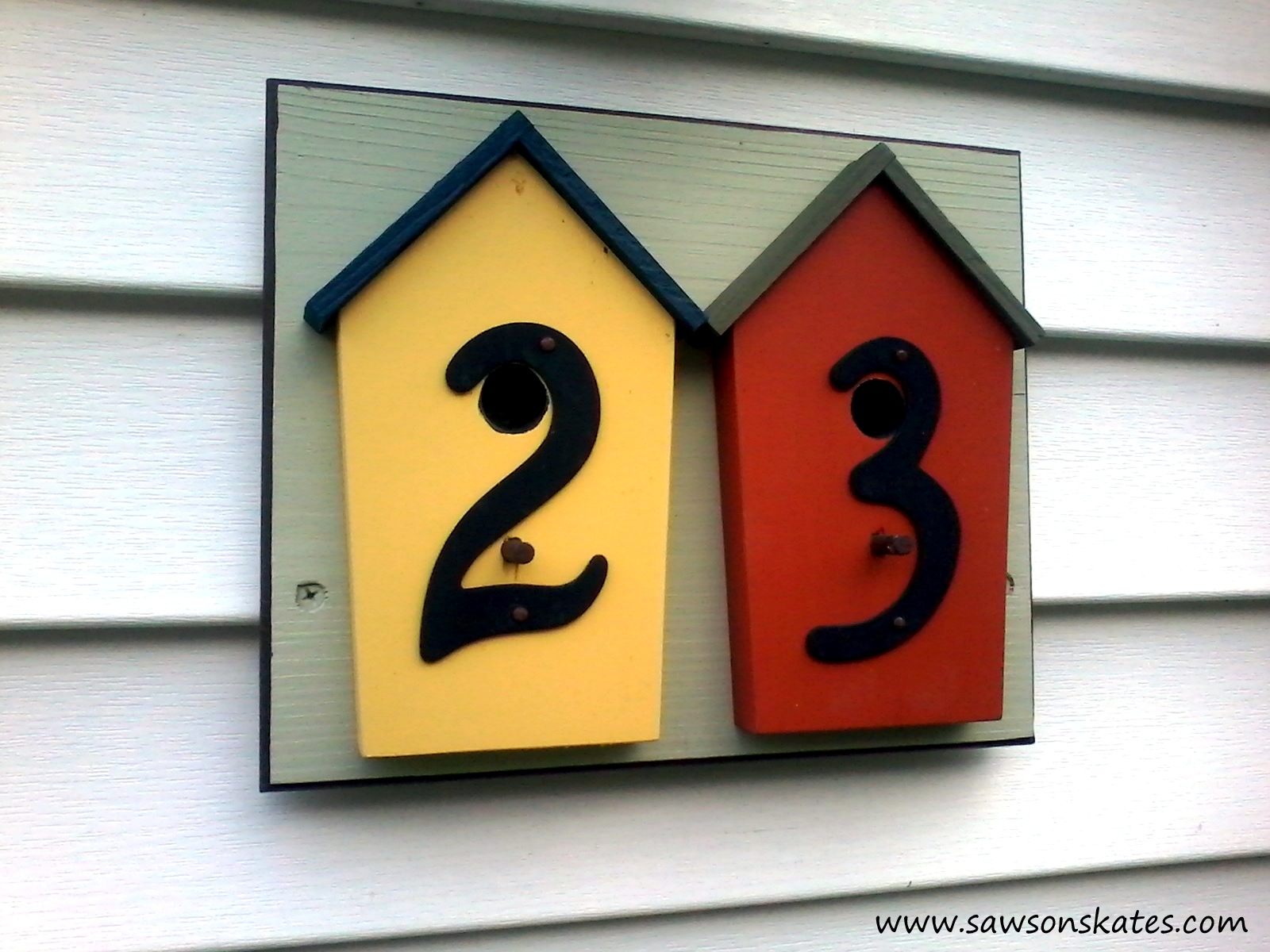 How to Make a DIY Birdhouse Address Plaque finished 3 sos