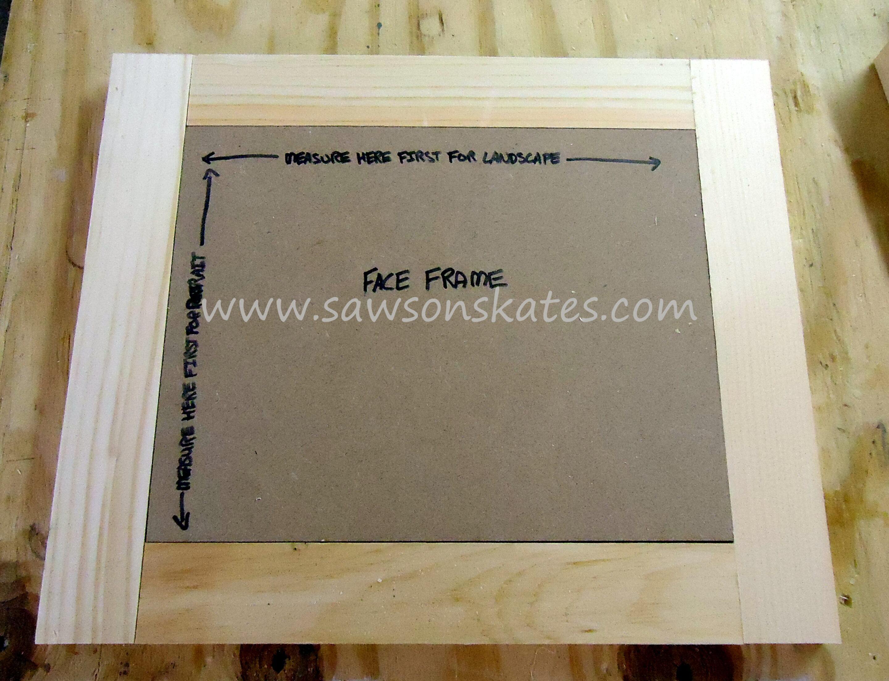 How to make frame without miter cuts step 3 Saws on Skates