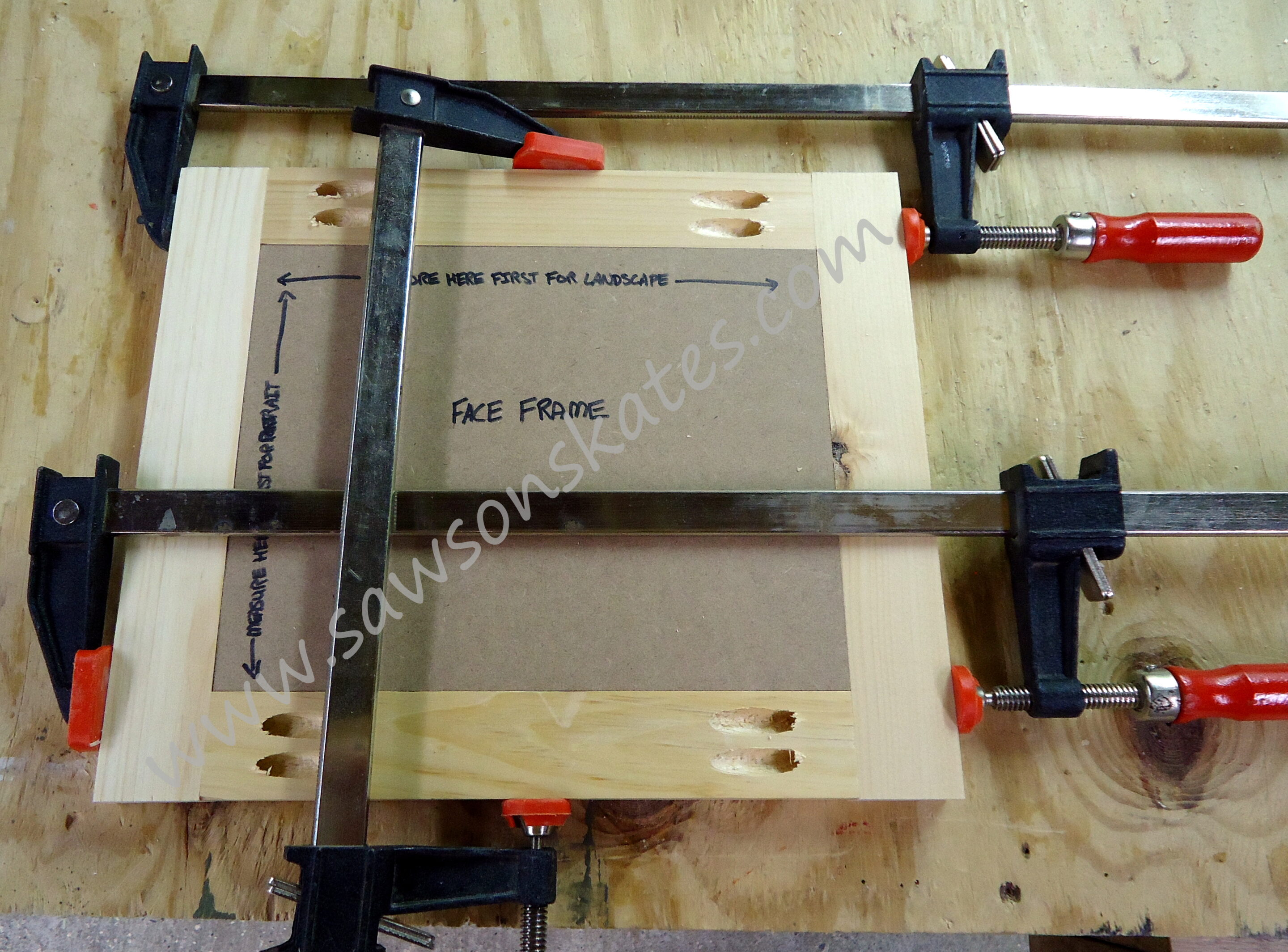 How to make frame without miter cuts step 6 Saws on Skates