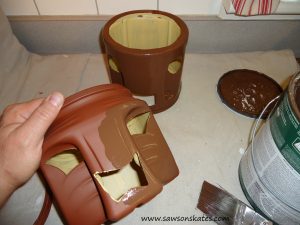 How to make a recycled coffee container tiki statue with solar light tutorial