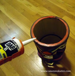 How to make a recycled coffee container tiki statue with solar light tutorial