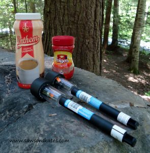 How to make a recycled coffee container tiki statue with solar light tutorial