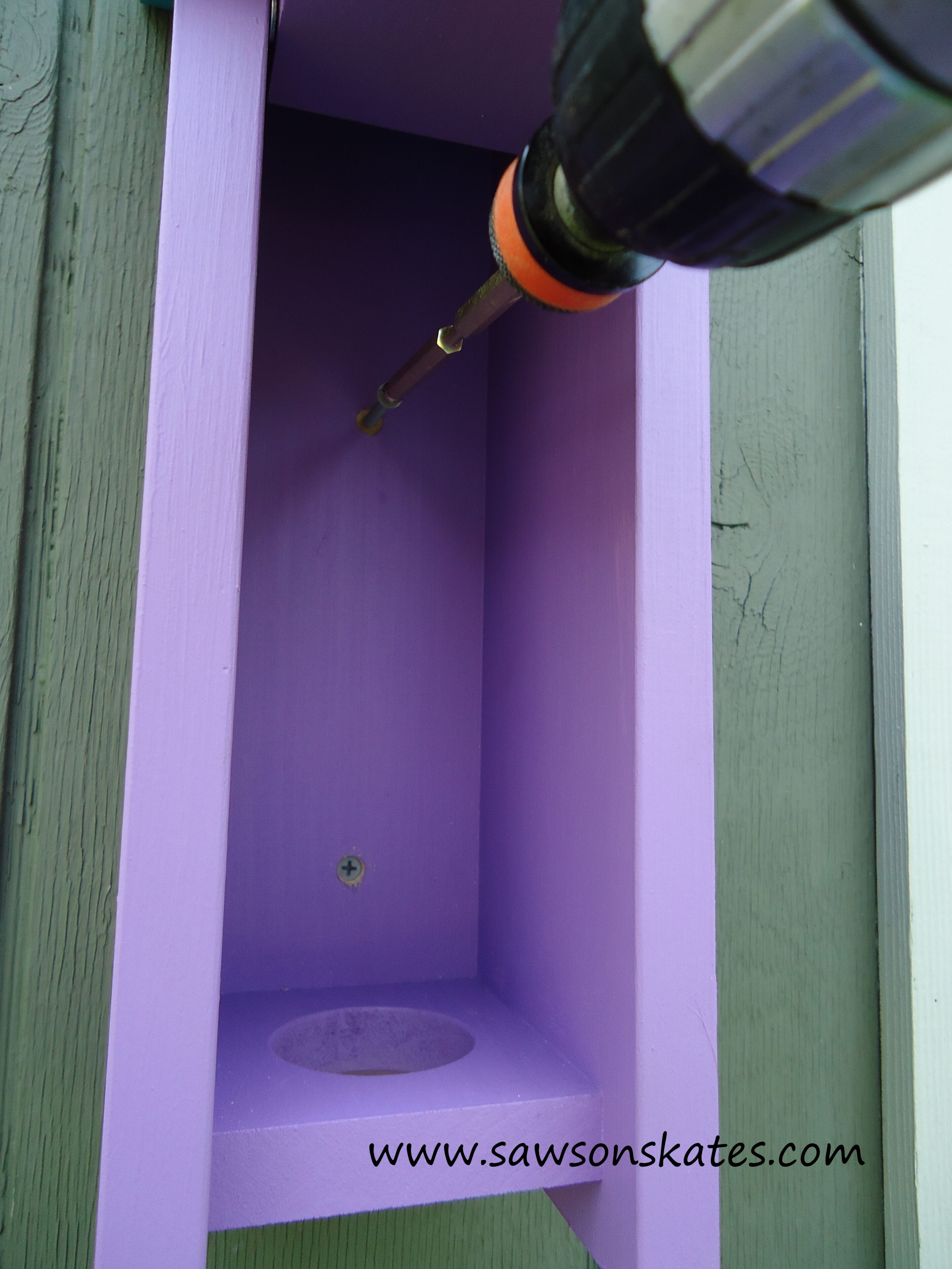Birdhouse Poop Bag Dispenser install