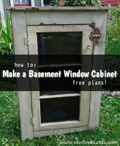 how to make a basement window cabinet