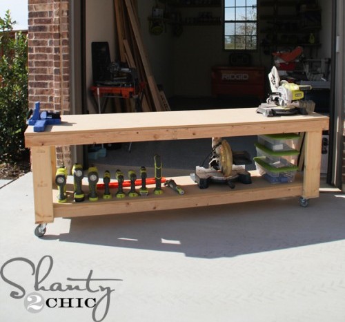 compact garage workbench