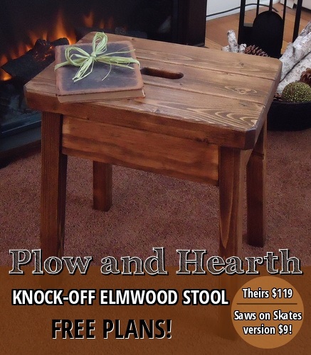 Free plans to make Knock off Plow & Hearth Elmwood Stool