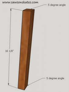 Knockoff stool leg dimensions