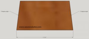 Knockoff Stool Short Side dimensions