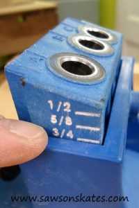 Quick Start Guide: How to setup and use a Kreg Jig to make pocket holes - Set Drill Guide