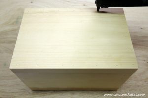 DIY Dog Treats Container nailing side to base