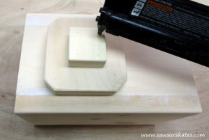 DIY Dog Treats Container attaching nozzle to base