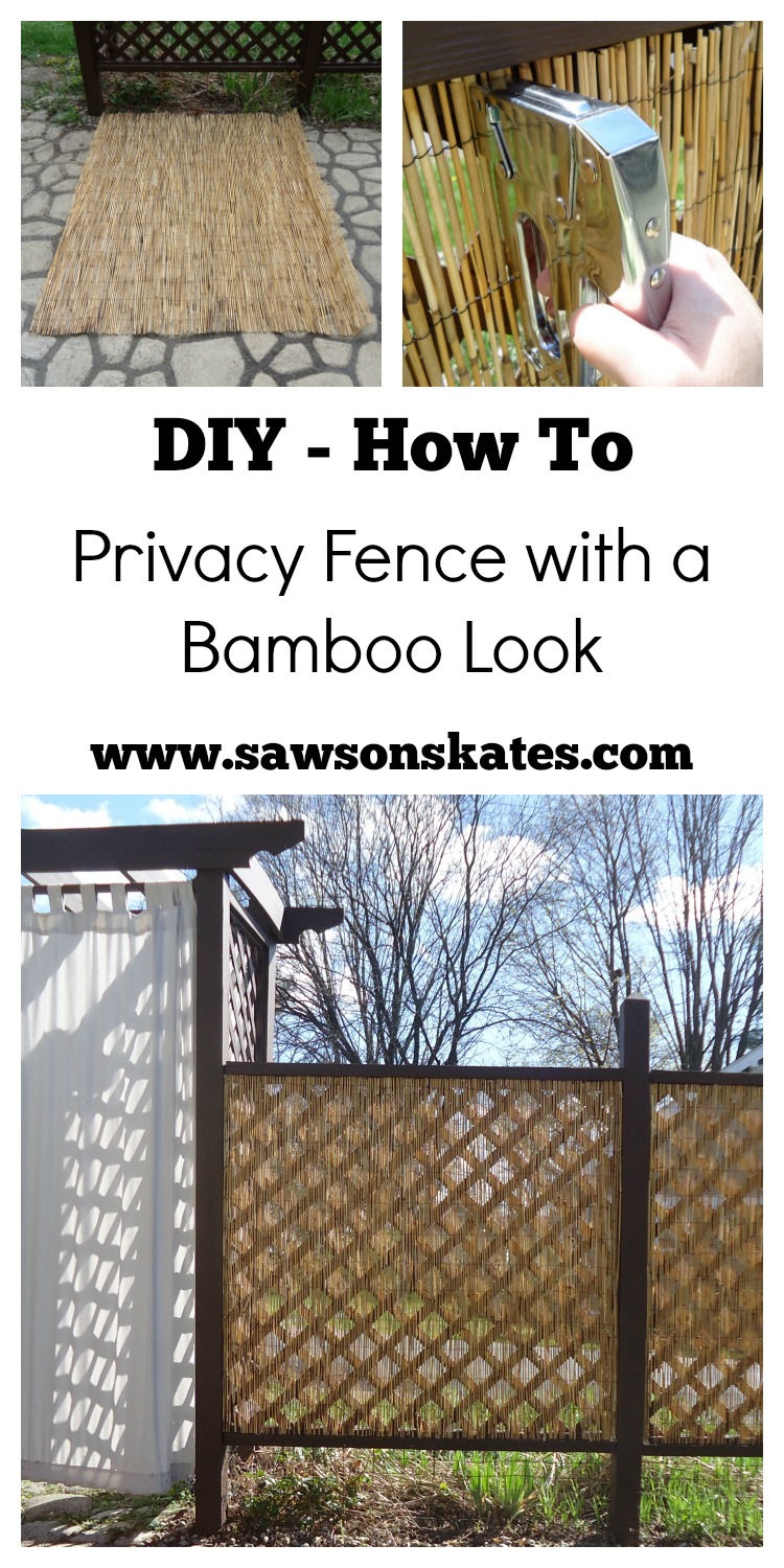 DIY Privacy Fence Bamboo Look
