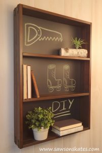 diy chalkboard shelf 3
