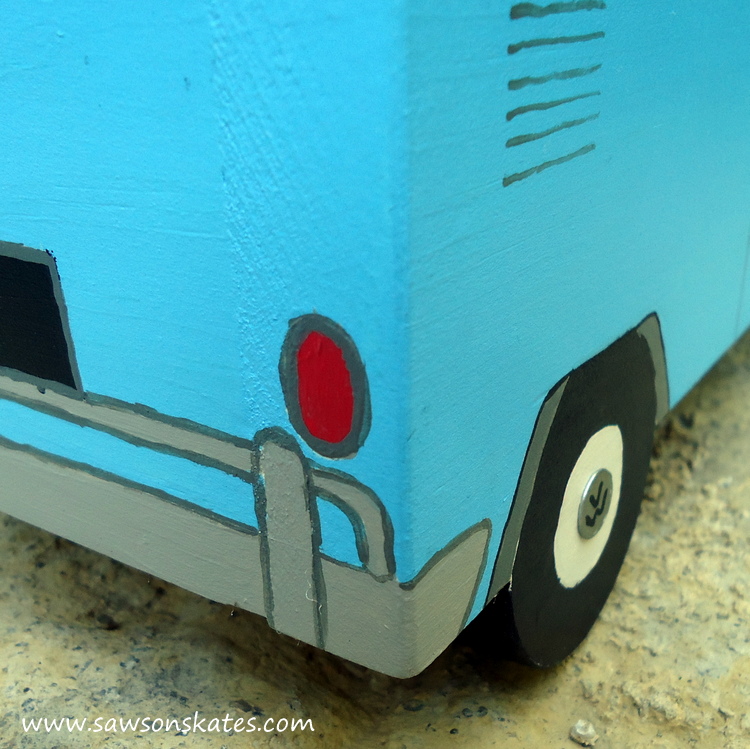 I've seen a lot of outdoor planter ideas, but these are the grooviest! This DIY painted wood planter is in the shape of the iconic bus. Perfect of the patio or porch!