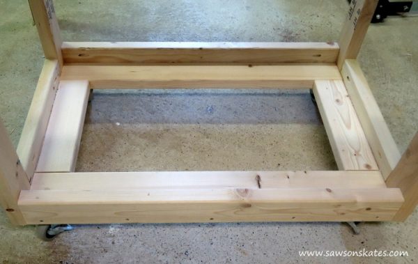 DIY Fliptop Workbench Cart Storage Tray