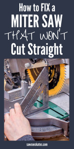 I was so frustrated! My miter saw was cutting crooked, and all of the cuts for my DIY projects were messed up! Then I found this tutorial with the best tips! I learned how to square the blade to the table and square the fence to the blade. Now my miter saw cuts straight every time!