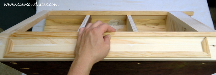 DIY Corner Cabinet - install the side moulding 5