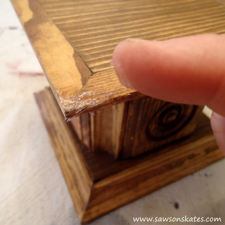Easy wooden DIY candle holder - apply petroleum jelly