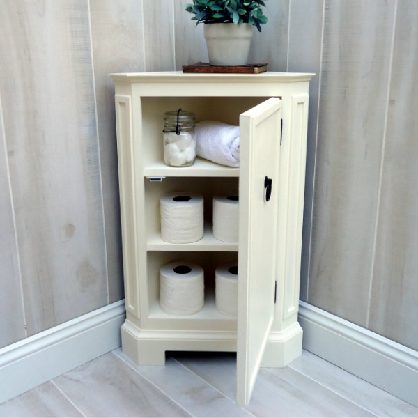 DIY Corner Cabinet Inspired by Catalog Retailer