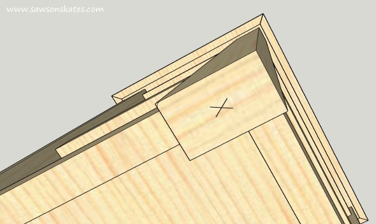 DIY Kitchen Island plans - easy to build, small space kitchen island on wheels - Caster Location