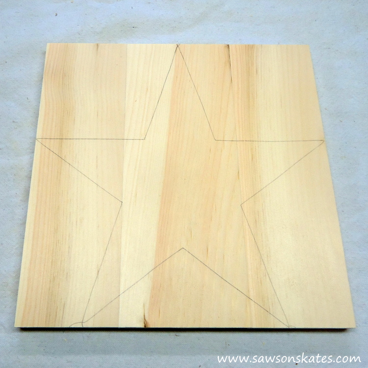 DIY Rustic Wood Star Sconce - blank