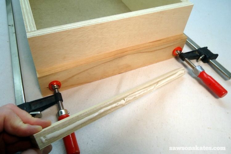 DIY Mid-Century Modern Nightstand - drawer guide 2