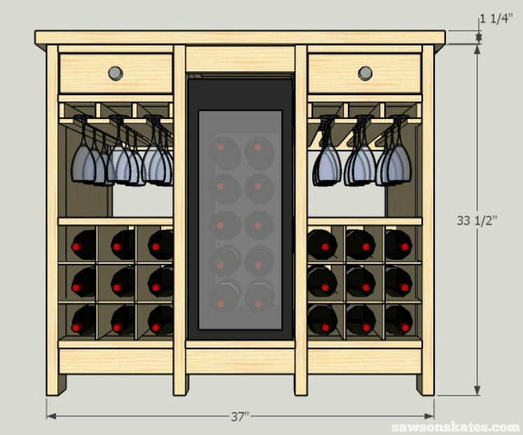 Wine Cooler Cabinet  Wine cabinet diy, Diy wine bar, Wine fridge cabinet