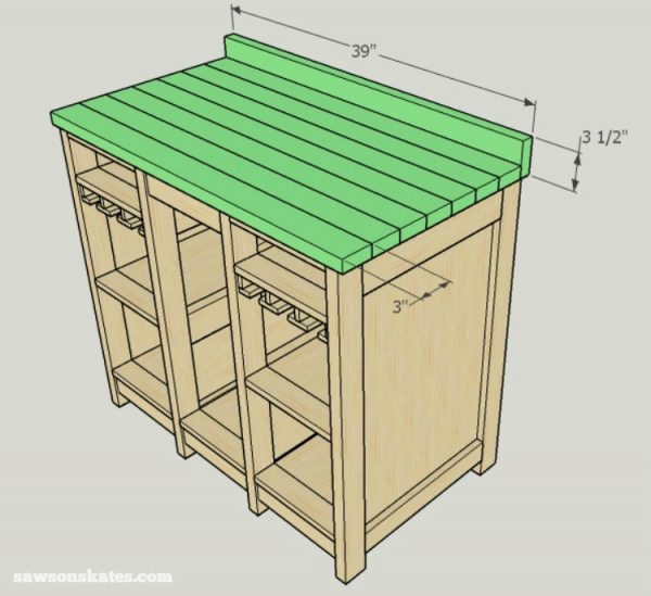 DIY Wine Credenza with Refrigerator (Free Plans) Saws on Skates®