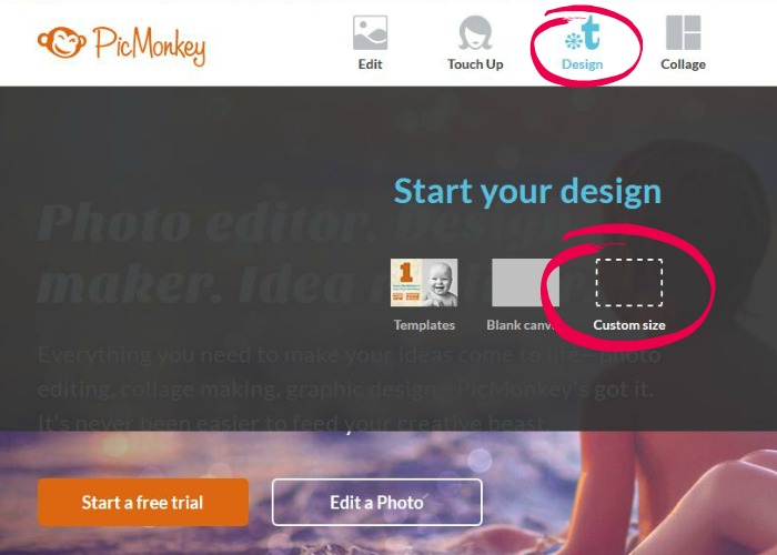 How to create a round bio photo for your blog in 3 easy steps - go to Picmonkey