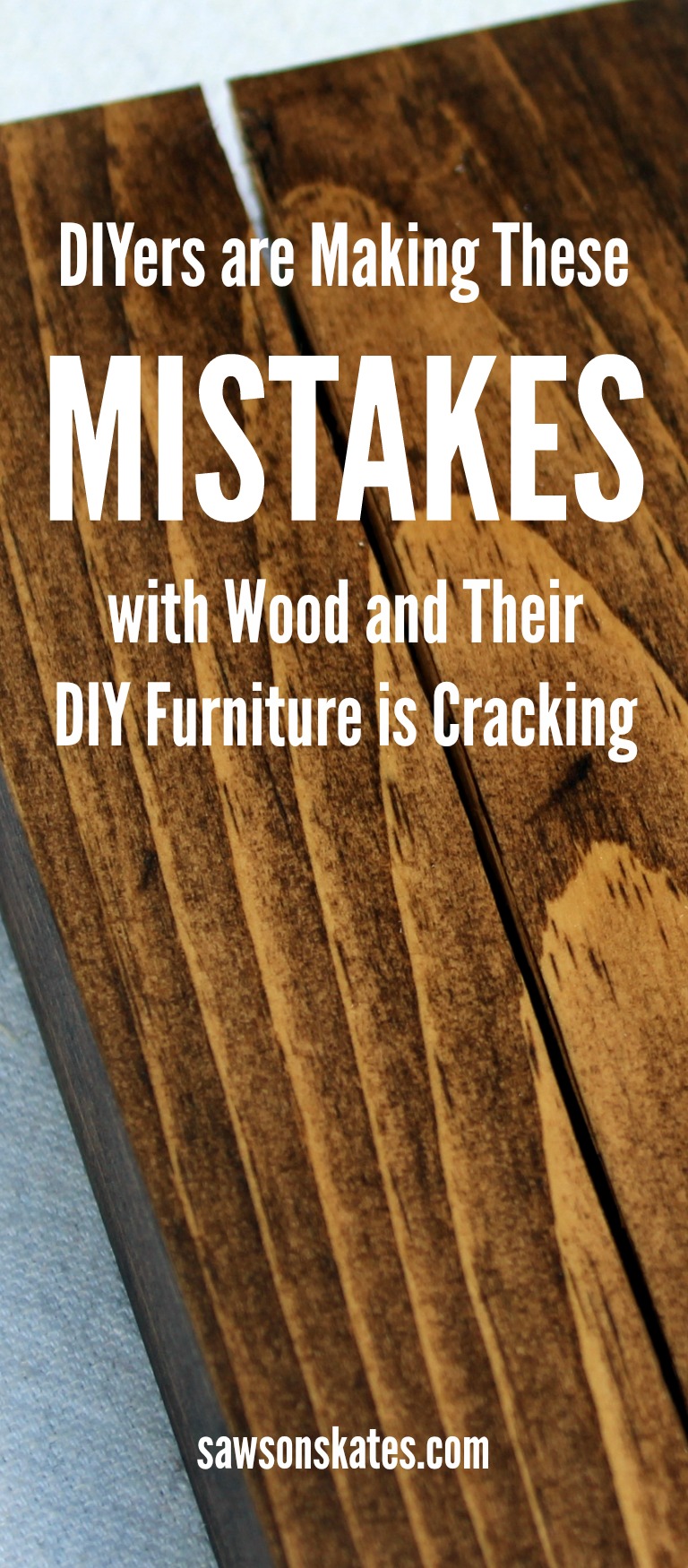 Do you have a DIY furniture project that is cracking? From coffee tables to cutting boards, seasonal changes can cause wood to crack. I'm sharing building tips about how to prevent your wood furniture from cracking.