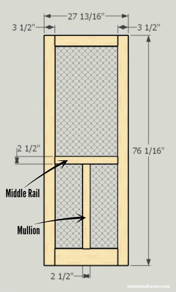 DIY Wood Screen Door   Diy Screen Door Measurements Updated 617x1024 