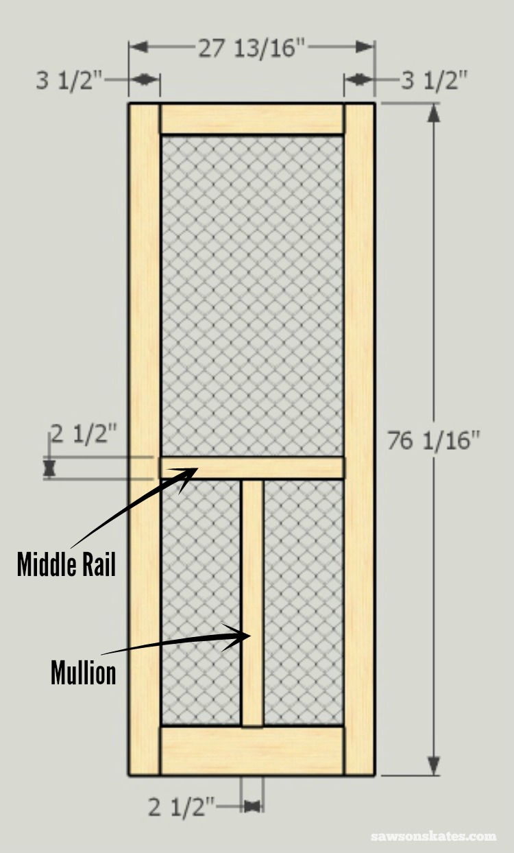 Looking for screen door ideas? Build your own wooden DIY screen door with these plans - customize for your needs