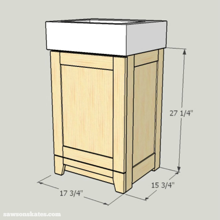 DIY Shaker Bathroom Vanity - the compact design is perfect for small bathrooms
