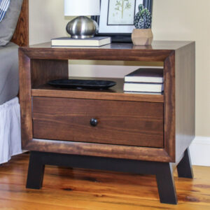 DIY mid-century modern one-drawer nightstand