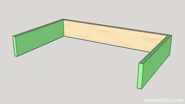 DIY ladder desk - assemble the desk