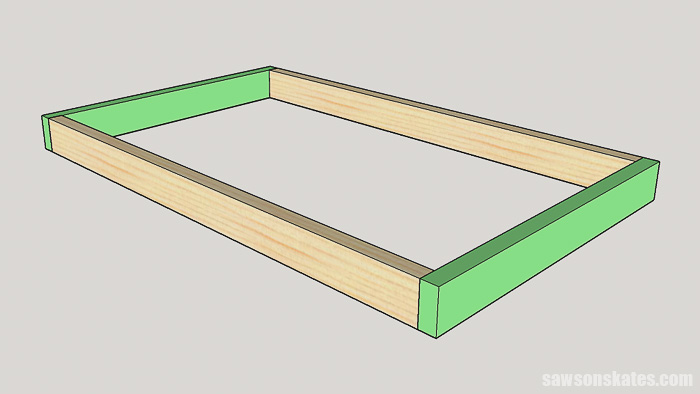 DIY ladder desk - assemble the drawer box