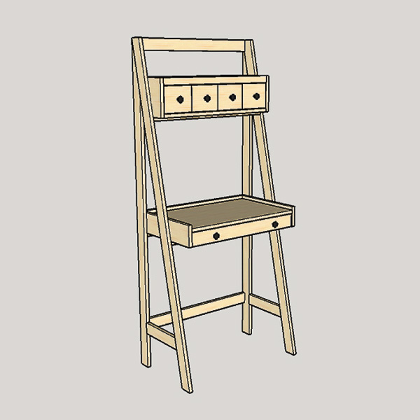 DIY Ladder Desk is a Work and Storage Space-Saver
