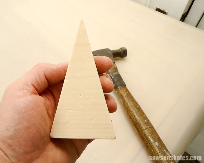 30 minute rustic DIY Christmas Village - the pieces are sanded and distressed