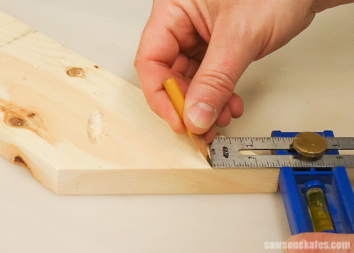 Drilling pocket holes on miter joints - Use a Kreg MultiMark to measure in from the toe 1-1/2
