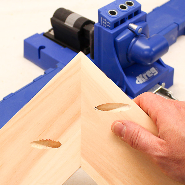 Drilling Pocket Holes on Miter Joints Requires Careful Planning