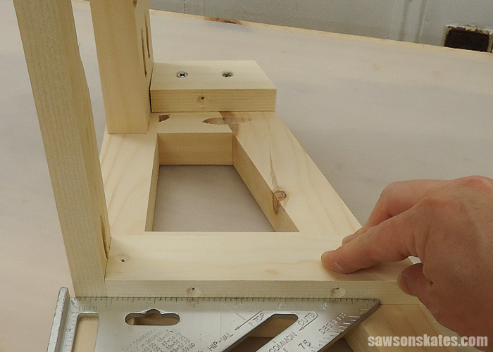 DIY Ladder Chair - apply glue to the cleats and attach using wood screws