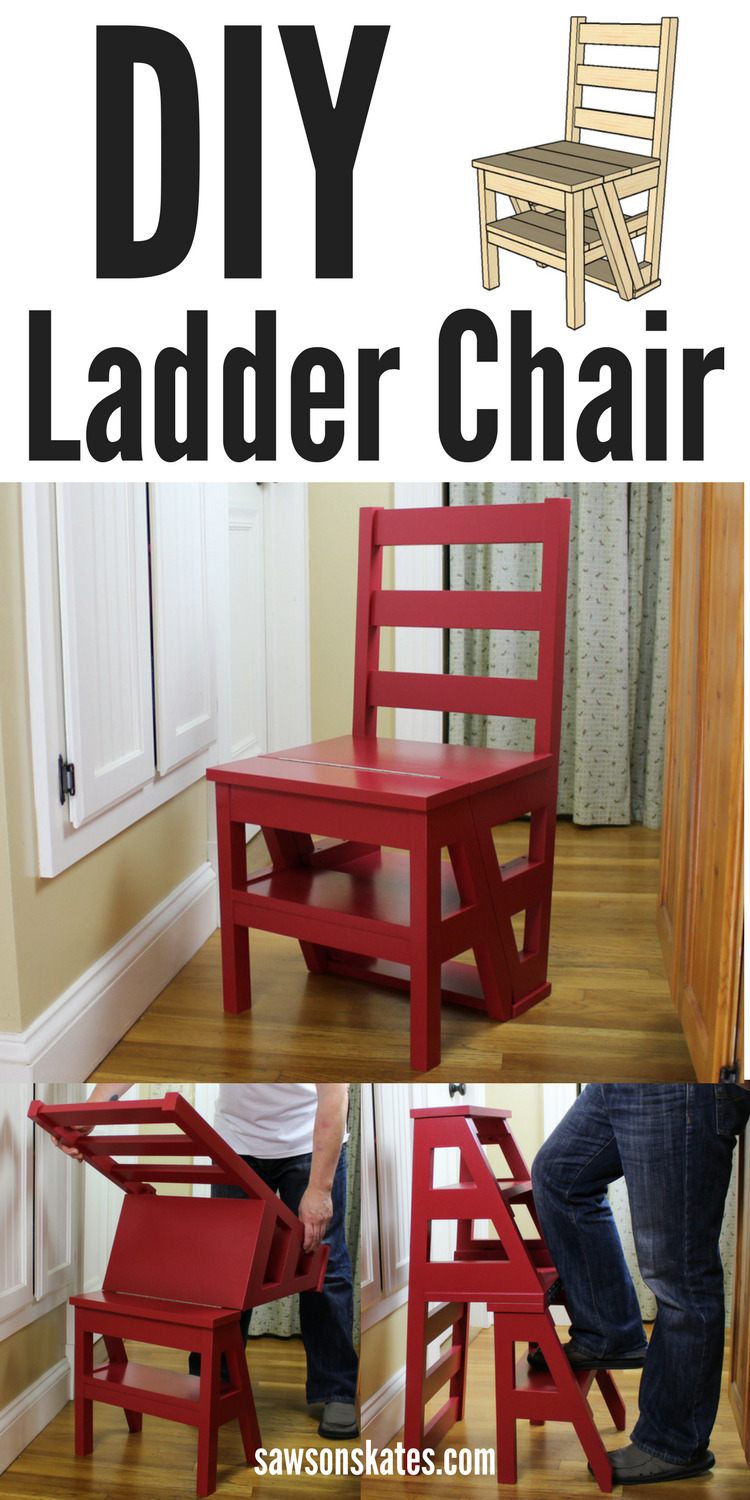 How to Make a DIY Ladder Chair (StepbyStep Plans) Saws on Skates®