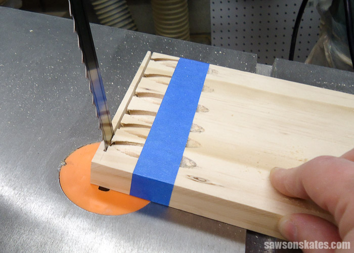 Make the Best Pocket Hole Plugs - use a band saw to cut the plugs from the blank