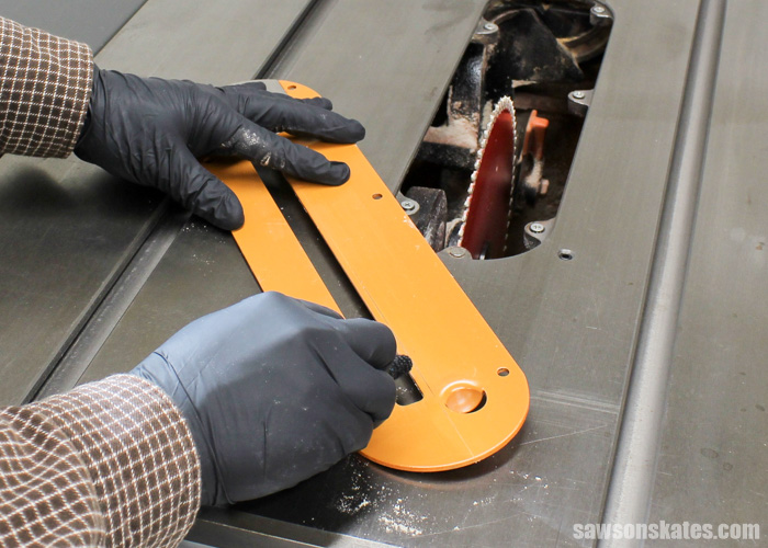 Wax your table saw - use a rag and paint thinner to remove any resin build up