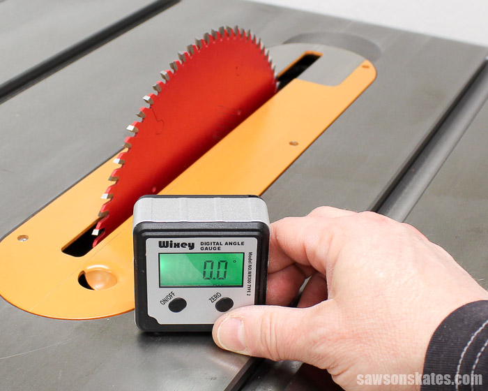 Setting your table saw blade angle with a digital angle gauge is easy, precise, eliminates guesswork and ensures precision cuts every time.