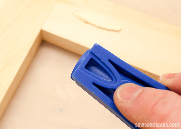 The Kreg Jig Mini has a great feature built into it. It can help seat pocket hole plugs into pocket holes.