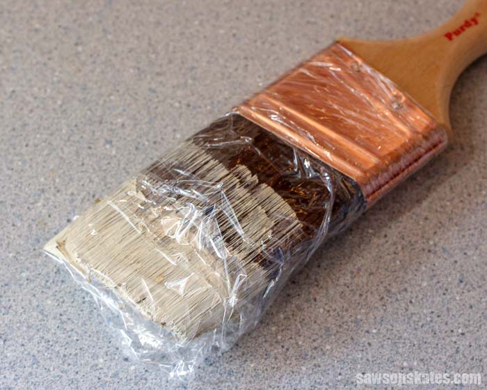If you're taking an extended break wrap your paint brush in plastic wrap and store in the refrigerator